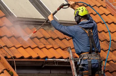 Démoussage et hydrofuge de toiture au Mas-de-Tence